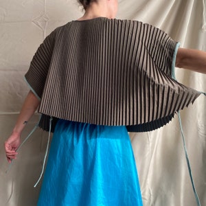 accordion pleated cotton blouse image 6