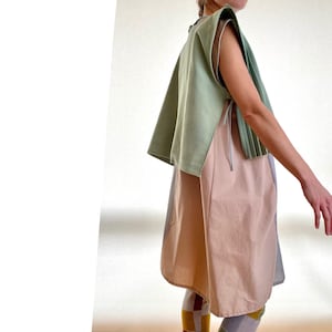 sage green pleated top image 10