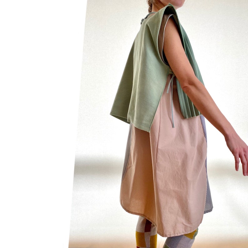 sage green pleated top image 10