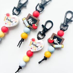 Teacher Keychain Clip, Gift for Teachers, I Love Teachers, Blackboard , End of Year Gift, Back to School, Educator Gift, Christmas Gift