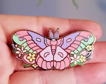 Witch's Garden - Mystic Moth - Witchy Hard Enamel Pin - Nature Pin - Moth Pin