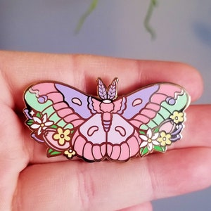 Witch's Garden - Mystic Moth - Witchy Hard Enamel Pin - Nature Pin - Moth Pin