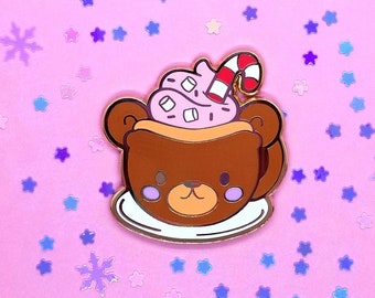 Whimsical Winter - Hard Enamel Pin - Bear's Hot Cocoa - Pumpkin Latte