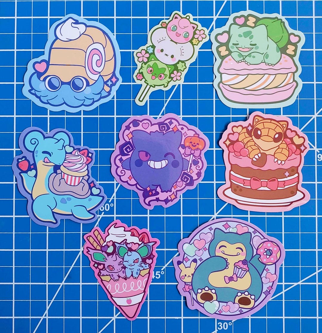 Pokepicnic Vinyl Sticker Pack: Sweets and Candy Decals (set of 8) - Etsy