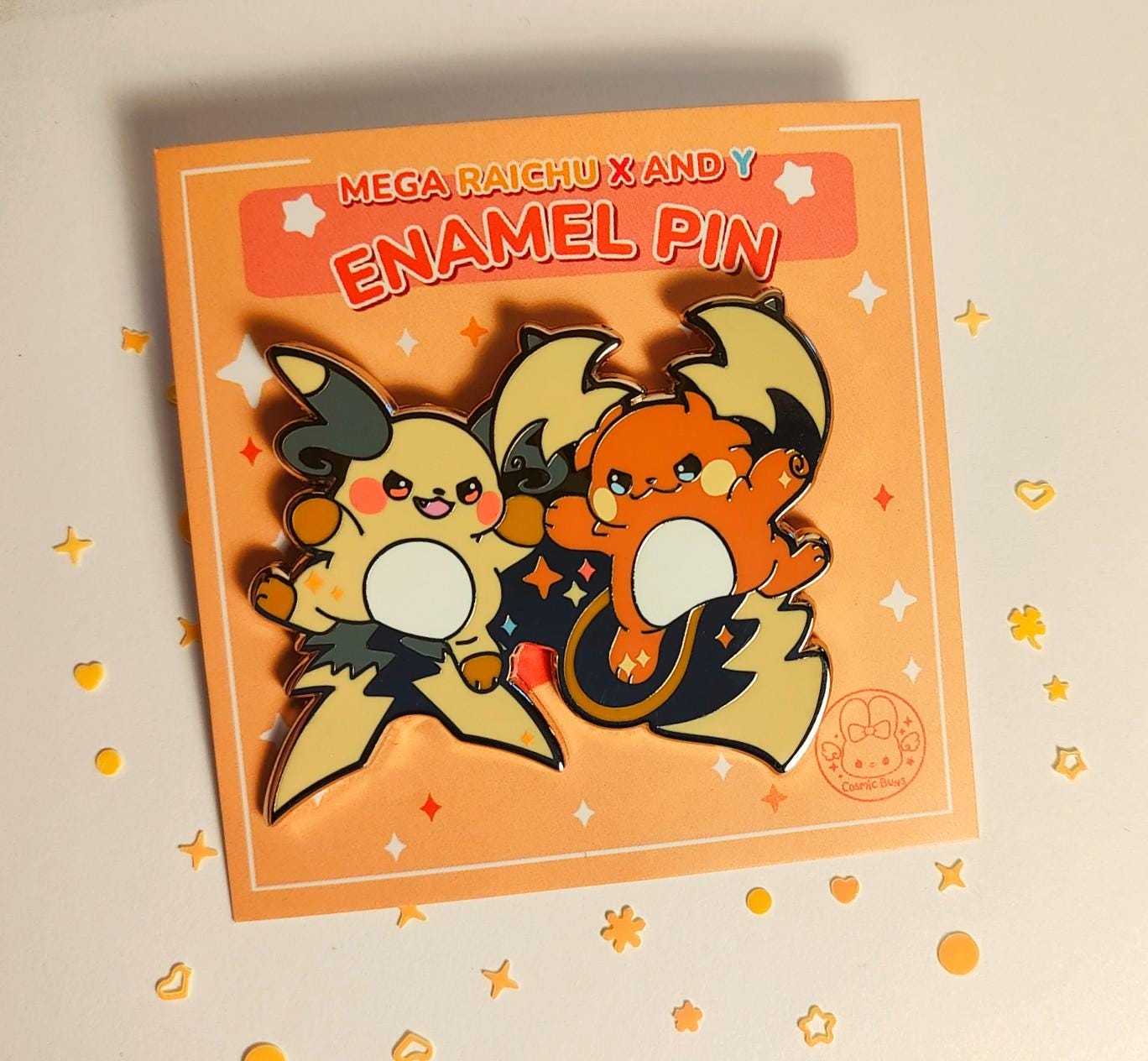 ポケモンレジェンドZ-A – メガライチュウX＆Y エナメルピン - アクリル