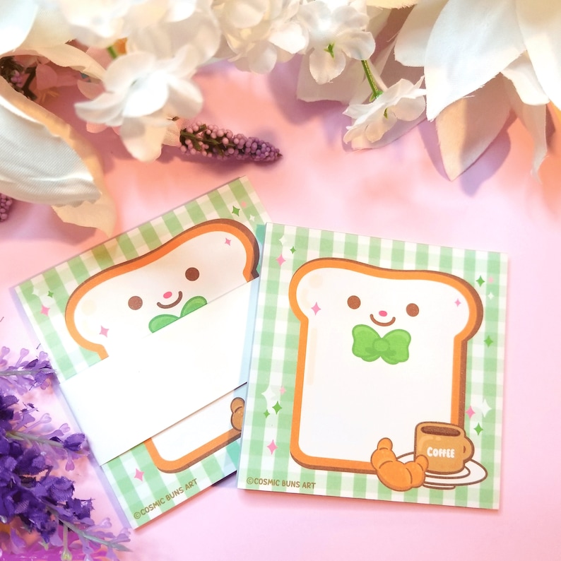 Cute Bread Memo Pad - Cute Note Pad - Kawaii Stationery - Kawaii Memo ...