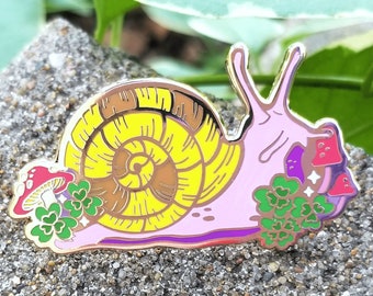 Witch's Garden - Snail Familiar - Witchy Hard Enamel Pin - Nature Pin - Snail Pin