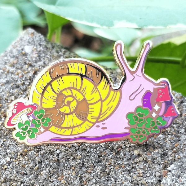 Witch's Garden - Snail Familiar - Witchy Hard Enamel Pin - Nature Pin - Snail Pin