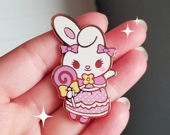 Kawaii Bunny Cosplay Pin - Kawaii Cat Cosplay Pin - Cosmic Buns Art Pin - Cute Pin - My Melo - Kuro