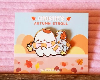 Cute Ghost Enamel Pin - Cosmic Buns Art Pin - Meme Pin - Cute Pin - Funny Pin - Fall Pin - Gift Enamel Pin - Autumn Gift