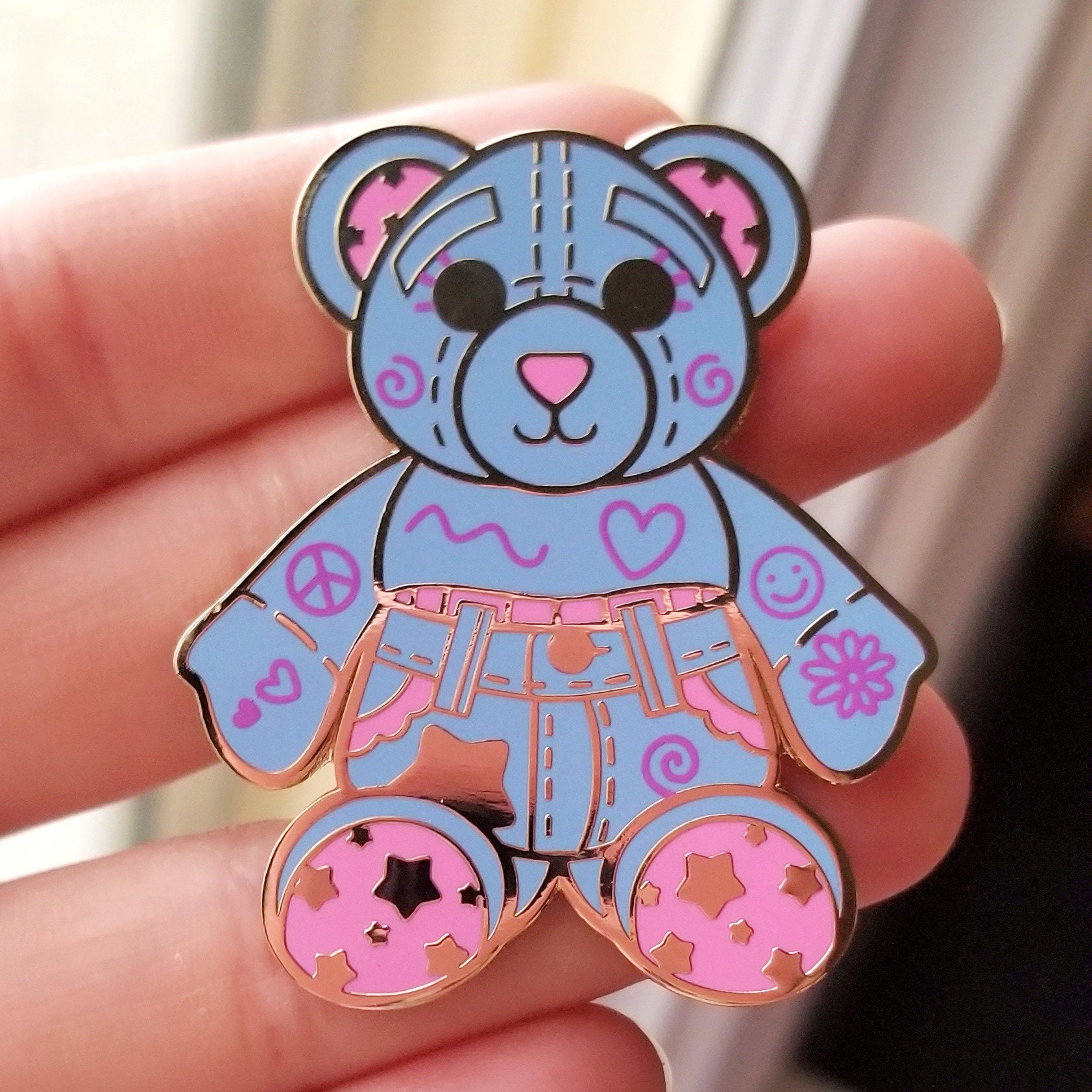 Summer of '97 Hard Enamel Pin Doodle Bear 90s Pin Cute Nostalgic