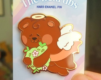 Floral Bearquet Enamel Pin - The Bearubs - Cosmic Buns Art Pin - Cute Enamel Pin - Cute Pin - Kawaii Pin