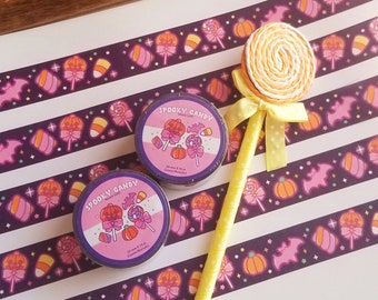 Spooky Candy Washi Tape: Halloween Kawaii Stationery