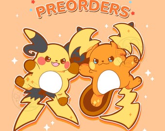 PREORDER Pokemon Legends Z-A  – Mega Raichu X and Y Enamel Pin