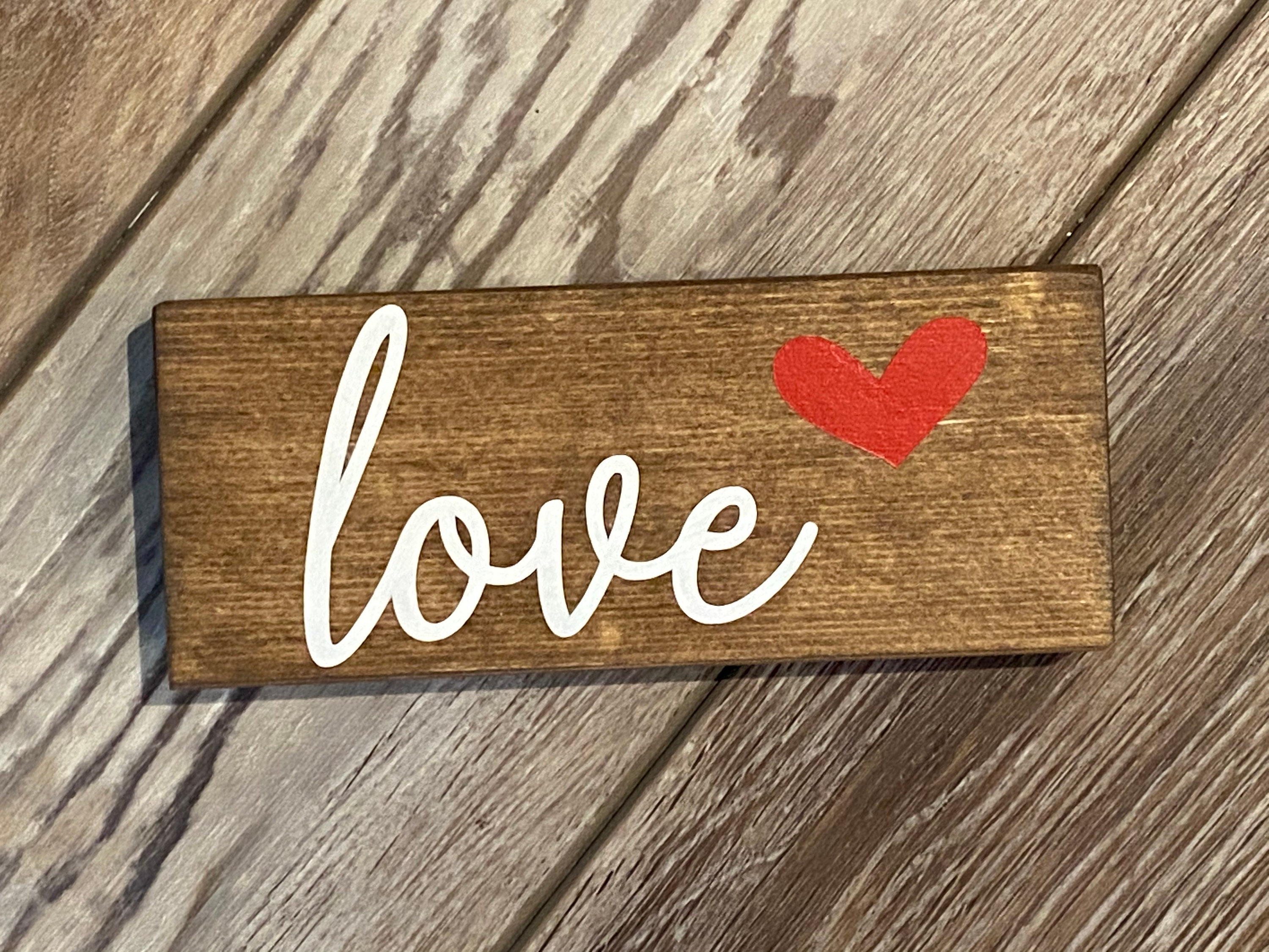 One Word Sign Block Sign Wood Block Sign Inspirational Etsy