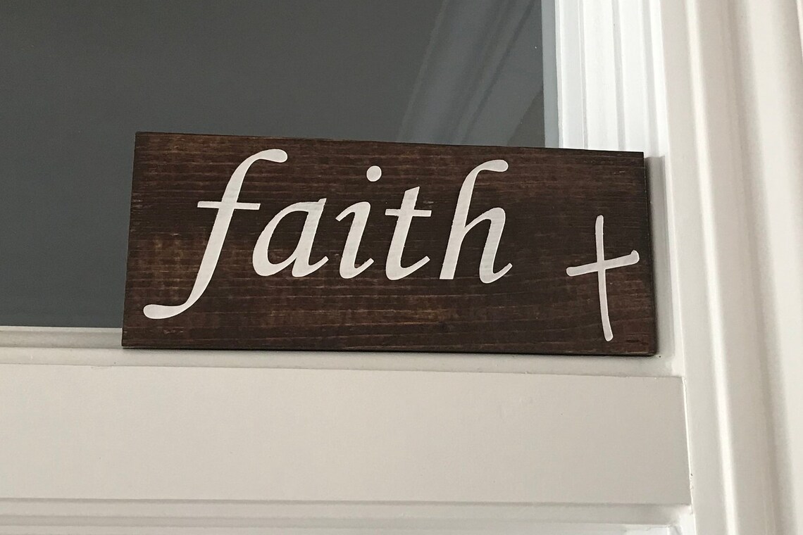 One Word Sign Block Sign Wood Block Sign Inspirational Etsy