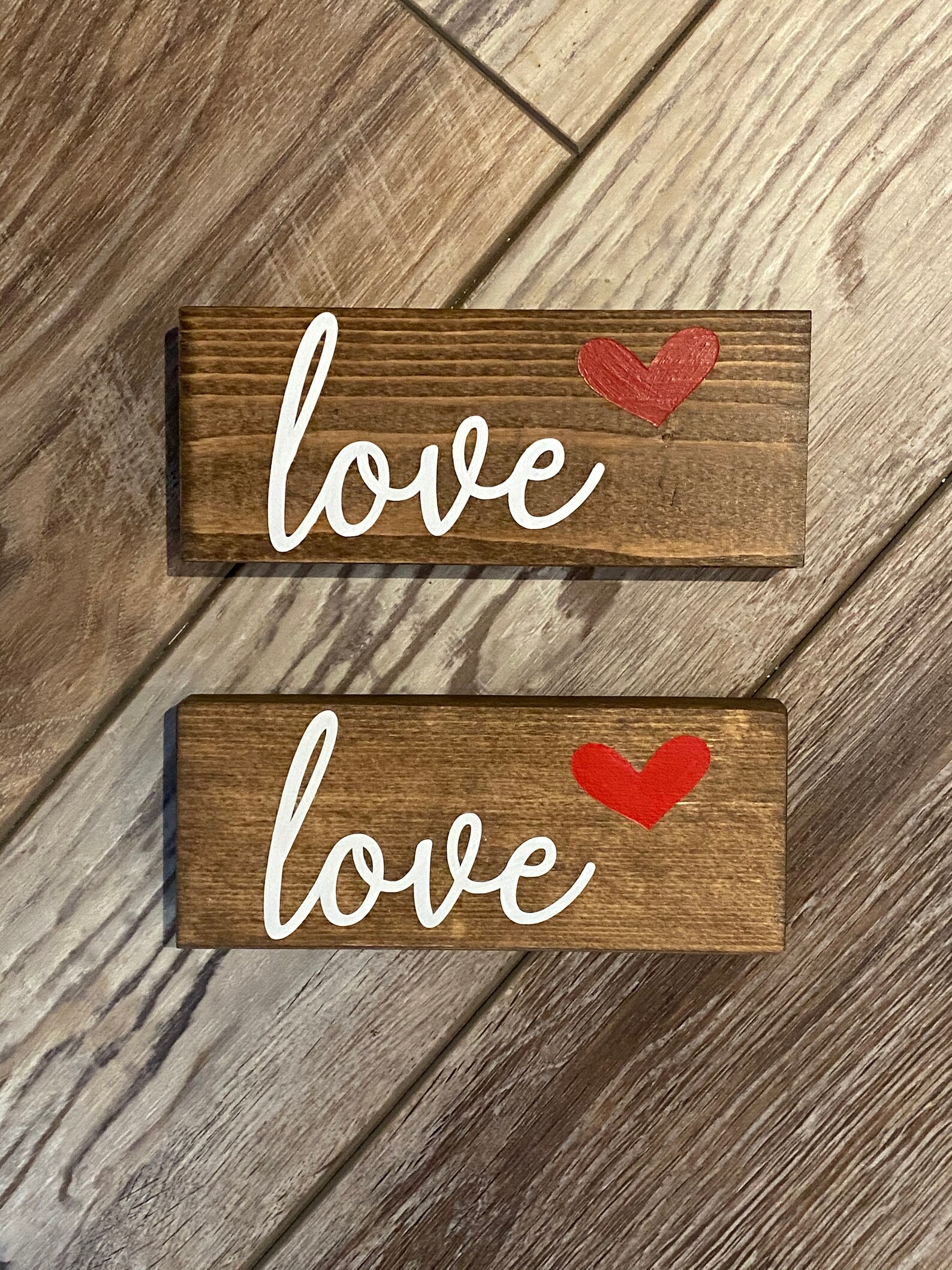 One Word Sign Block Sign Wood Block Sign Inspirational Etsy