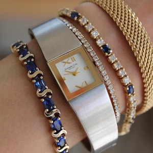 Vintage Kenneth Cole Watch: Two-Tone Gold Silver Stainless Steel