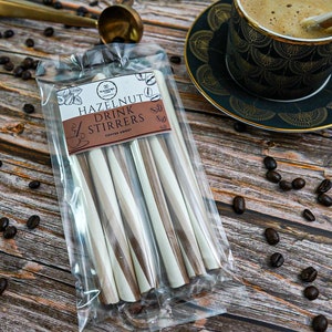 Coffee Drink Stirrers, Coffee Sticks, Gift For Her, Gift For Him, Coffee Gift, Coffee Syrup, Coffee sweets, Birthday Gift, Candy Sticks Hazelnut