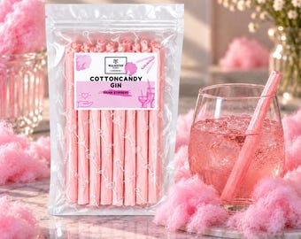 Cotton Candy Gin Drink Stirrers | Gin Cocktail Stirrers | Alcoholic Sweets