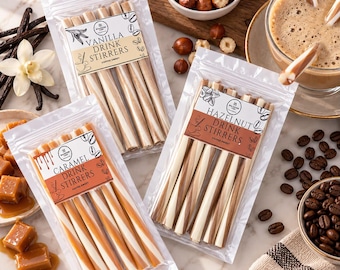 Coffee Drink Stirrers | Sugar Sticks for Coffee | Flavoured Coffee Sticks | Coffee Lover Gift