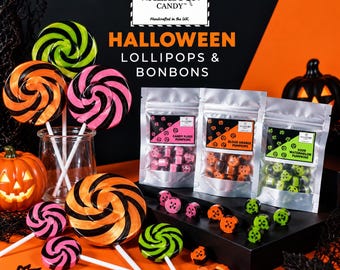 Halloween Lollipops | Halloween Candy | Halloween Party Favours | Blood Orange Lollipops