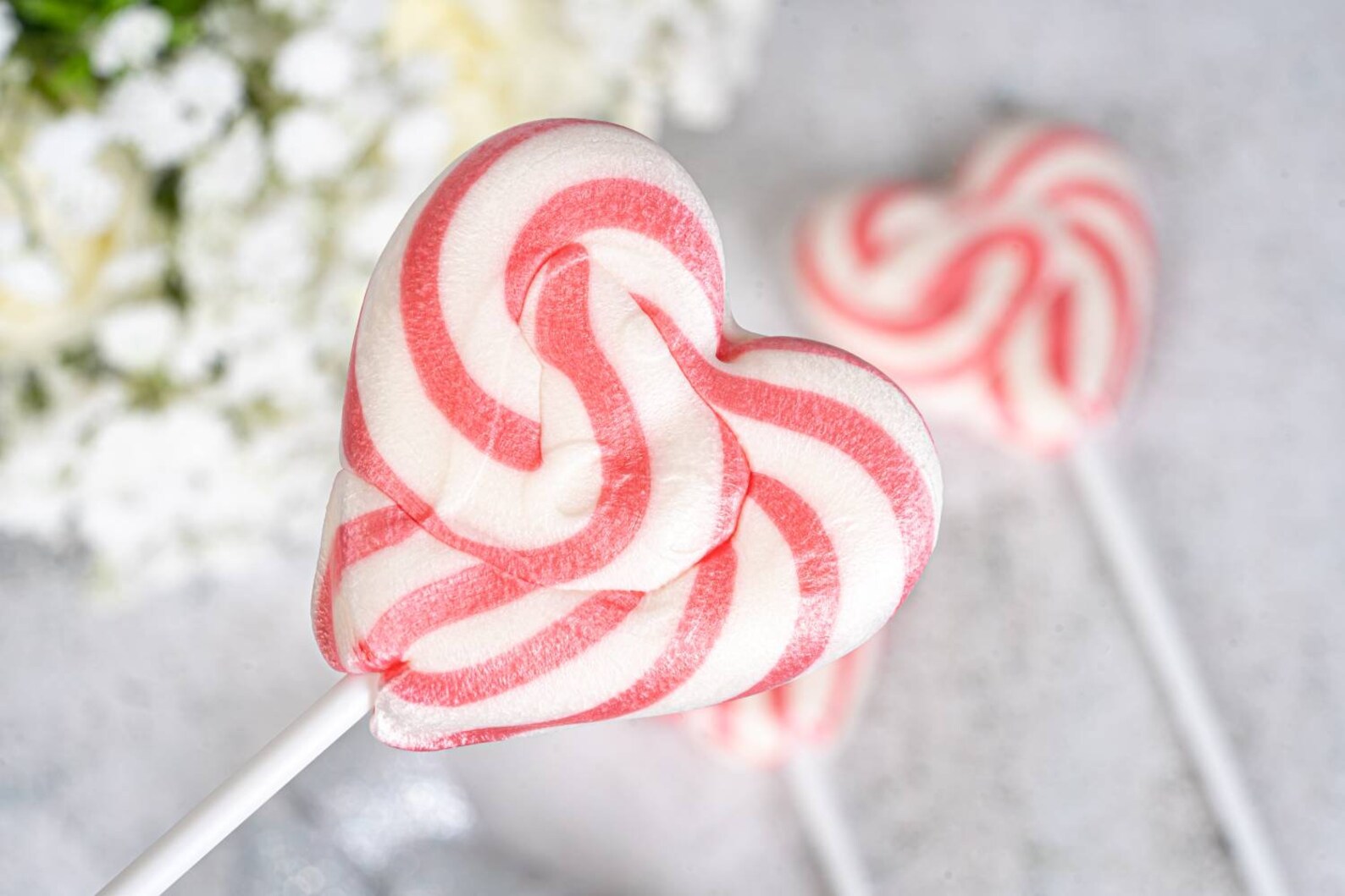 Pink & White Love Heart Lollipops Lollies Candy Lollies Etsy