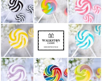 Rainbow Lollipops - Swirly Lollies - Cake Toppers - Cake Decorations - Lollipops - Baby Showers - Birthday Favours - Party Favours - Candy