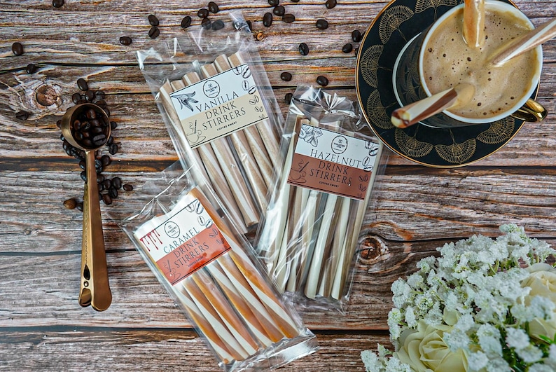 coffee flavouring drink stirrers