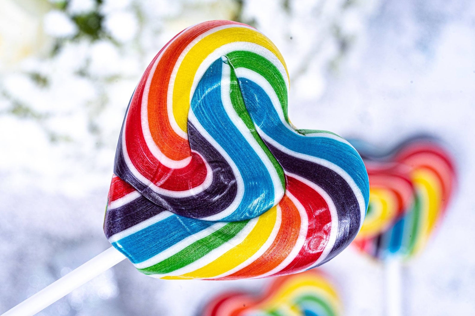 Rainbow Love Heart Lollipops Candy Lollies Love Heart - Etsy