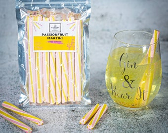 Passionfruit Martini Candy Stirrers, Cocktail Gift Set
