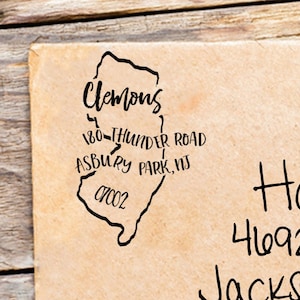 New Jersey Address Stamp, Custom New Jersey Address Stamp, State Stamps