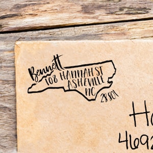 Custom North Carolina Stamp | Personalized North Carolina Return Address Stamp | State Stamps