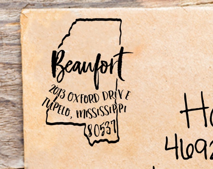 Custom Mississippi Address Stamp Personalized Mississippi Etsy