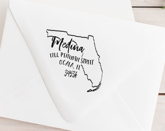 Custom Florida Address Stamp | Personalized Florida Return Address Stamp | State Stamps