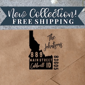 Custom Idaho Return Address Stamp - Personalized Self Inking State Stamp Idaho