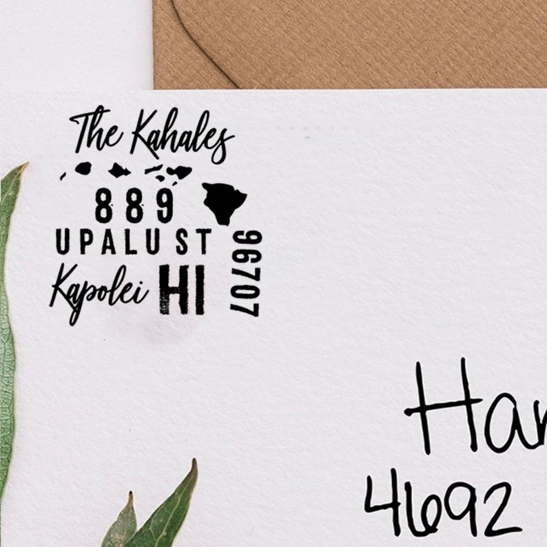 Personalized Self Inking State Stamp Hawaii Custom Hawaii Return Address Stamp