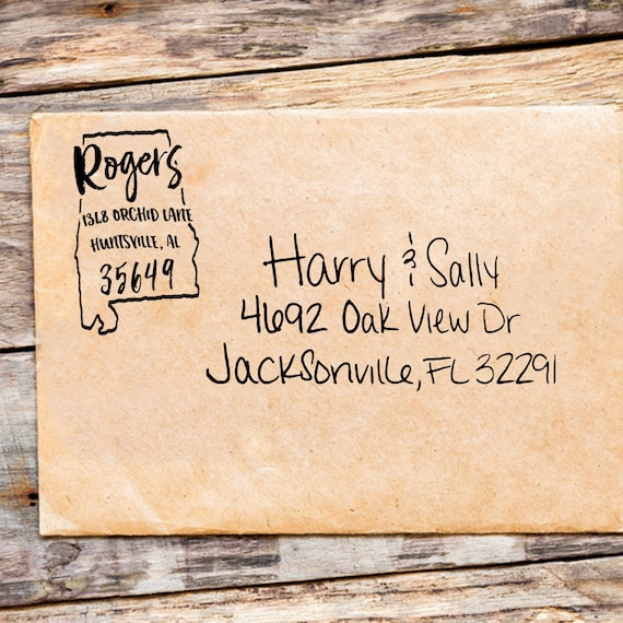 Custom Alabama Address Stamp Personalized Alabama Return Etsy