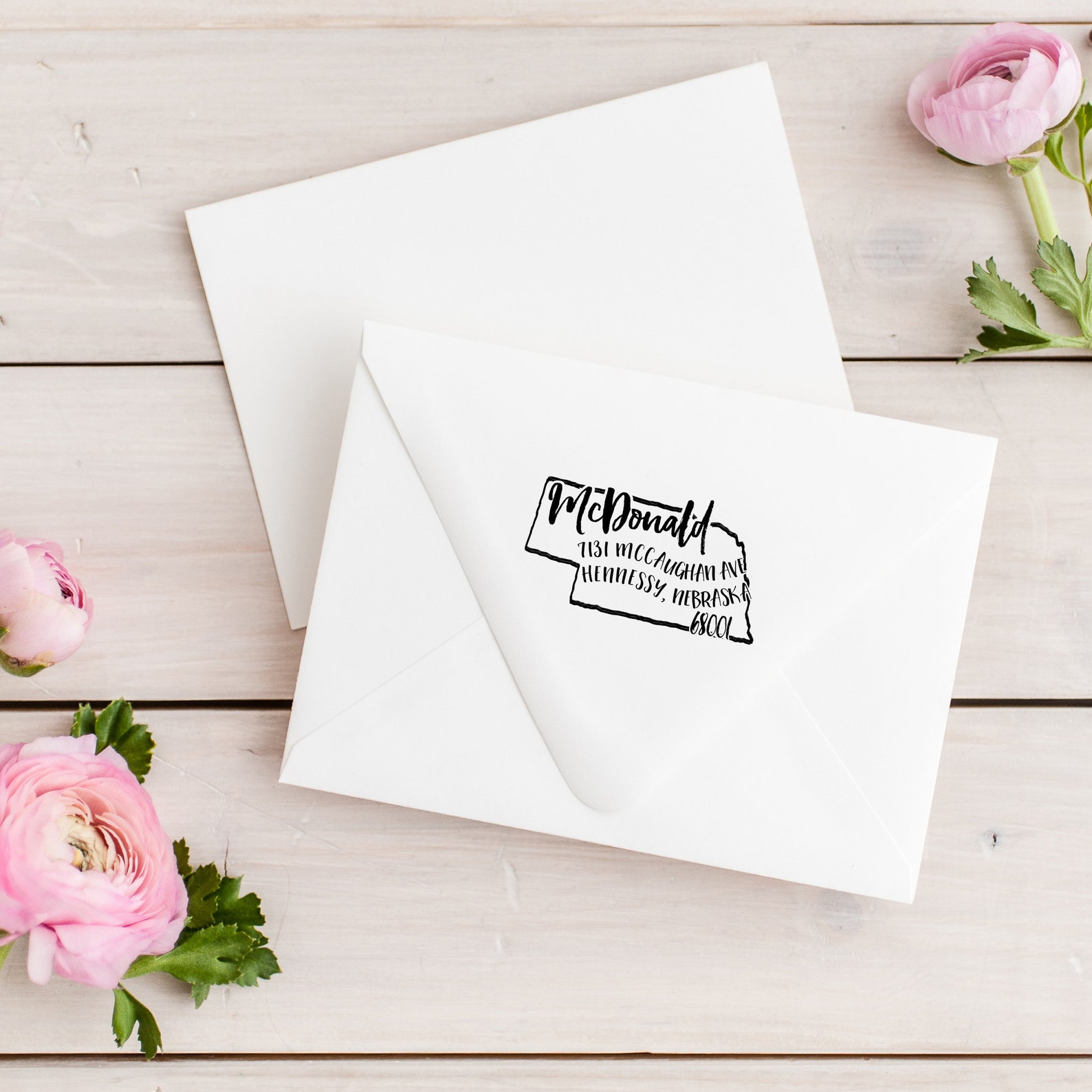 Nebraska Address Stamp Personalized Nebraska Return Address Etsy