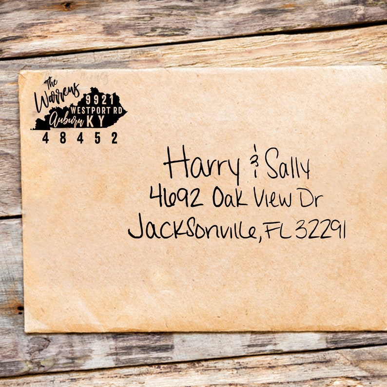 Custom Kentucky Return Address Stamp Personalized Self Etsy