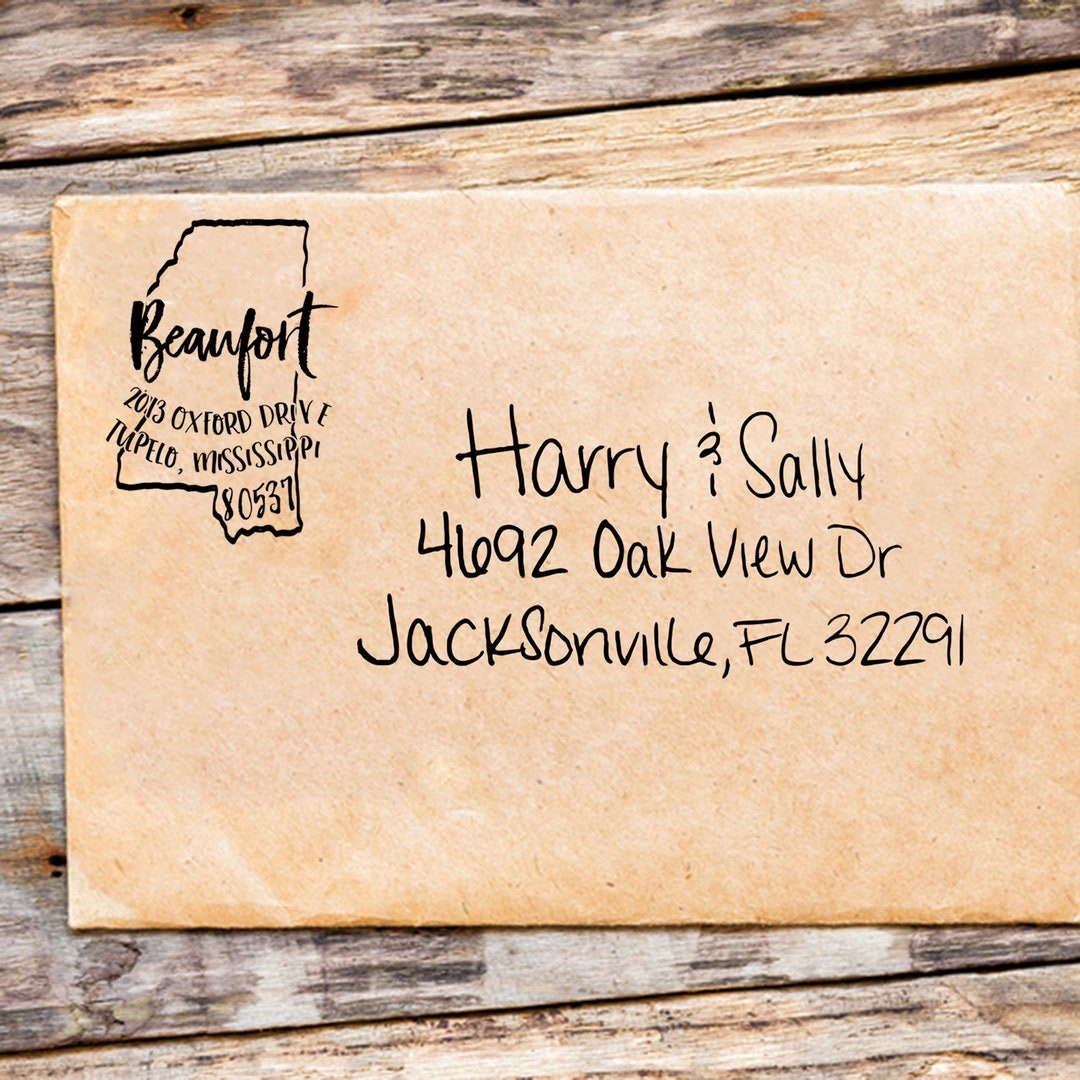 Custom Mississippi Address Stamp, Personalized Mississippi Return Address Stamp, State Stamps Etsy
