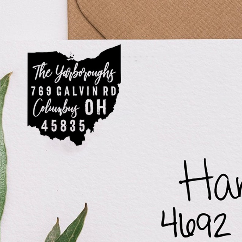 Personalized Ohio Address Stamp Etsy UK