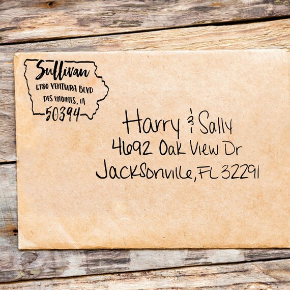Iowa Address Stamp Custom Iowa Return Address Stamp State | Etsy