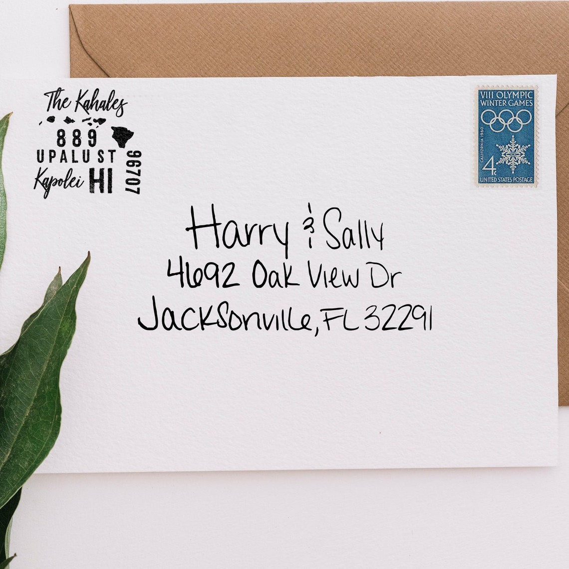 Personalized Hawaii Address Stamp Etsy UK