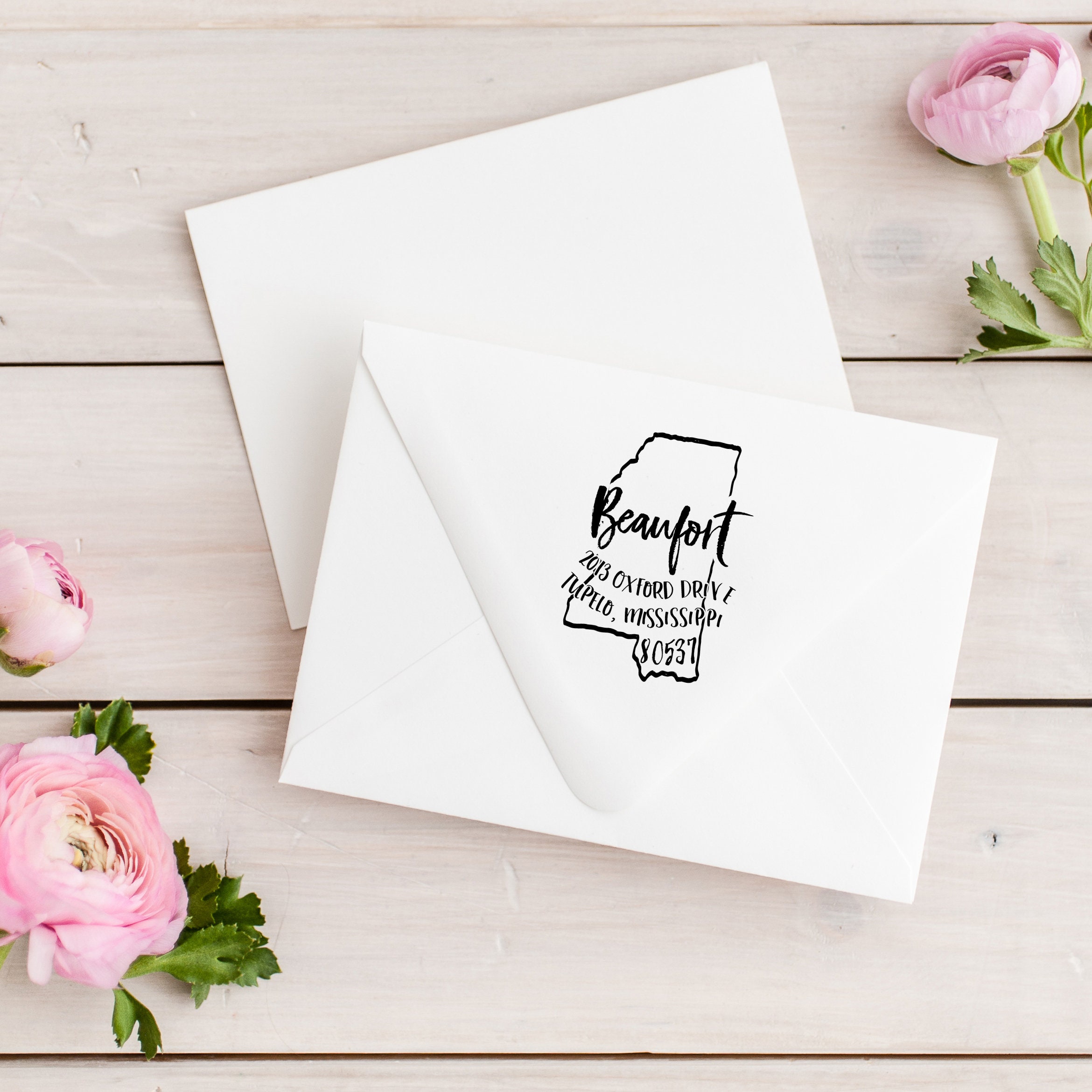 Custom Mississippi Address Stamp Personalized Mississippi Etsy