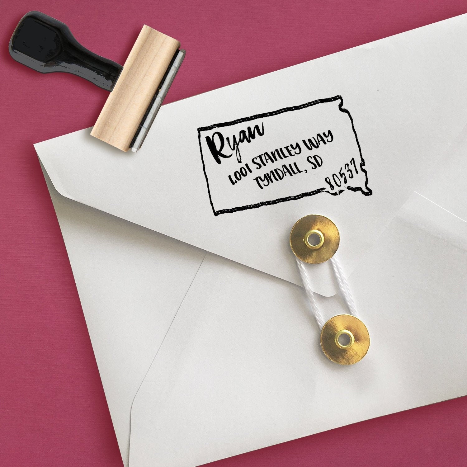 Personalized South Dakota Address Stamp Custom South Dakota Etsy