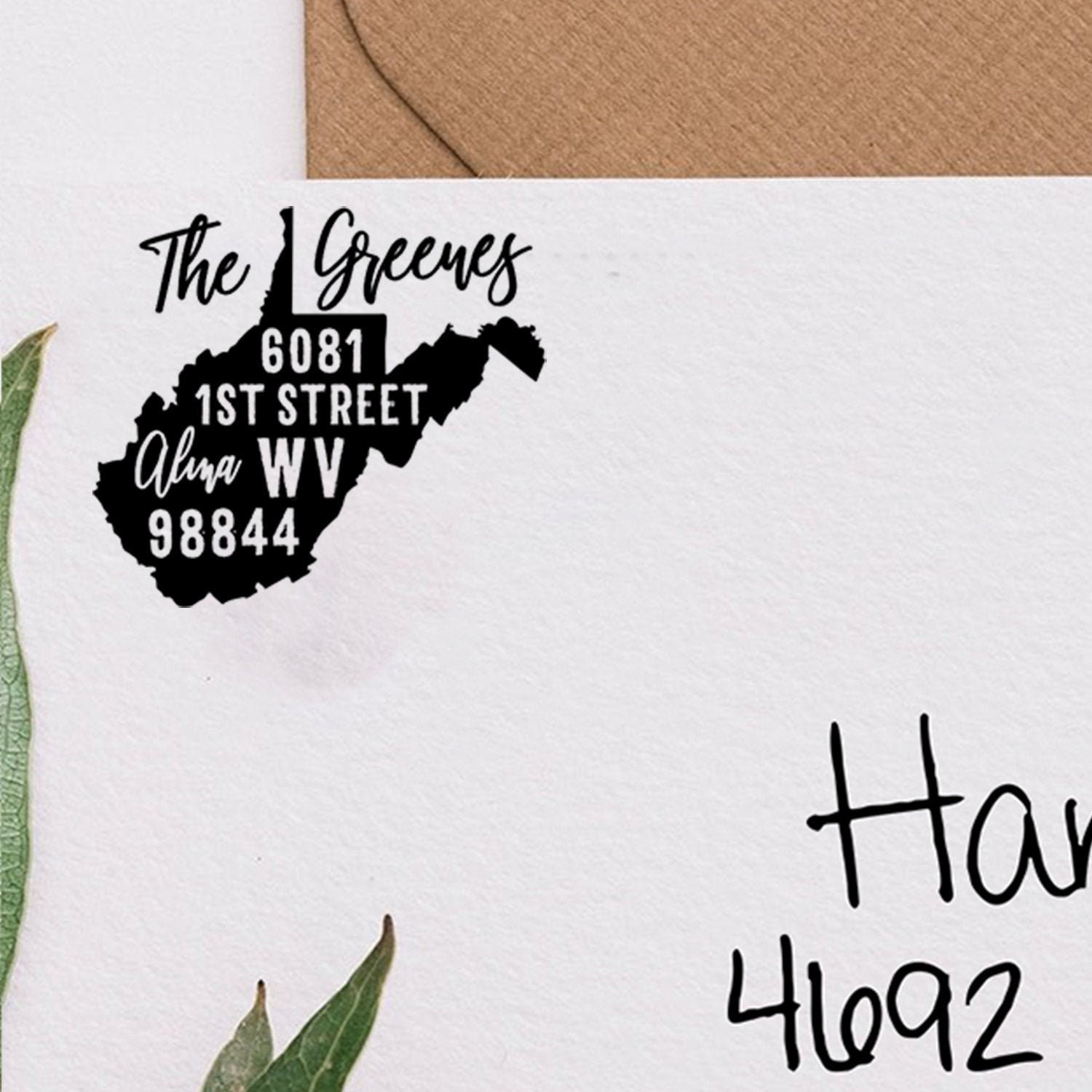 Personalized West Virginia Address Stamp Etsy