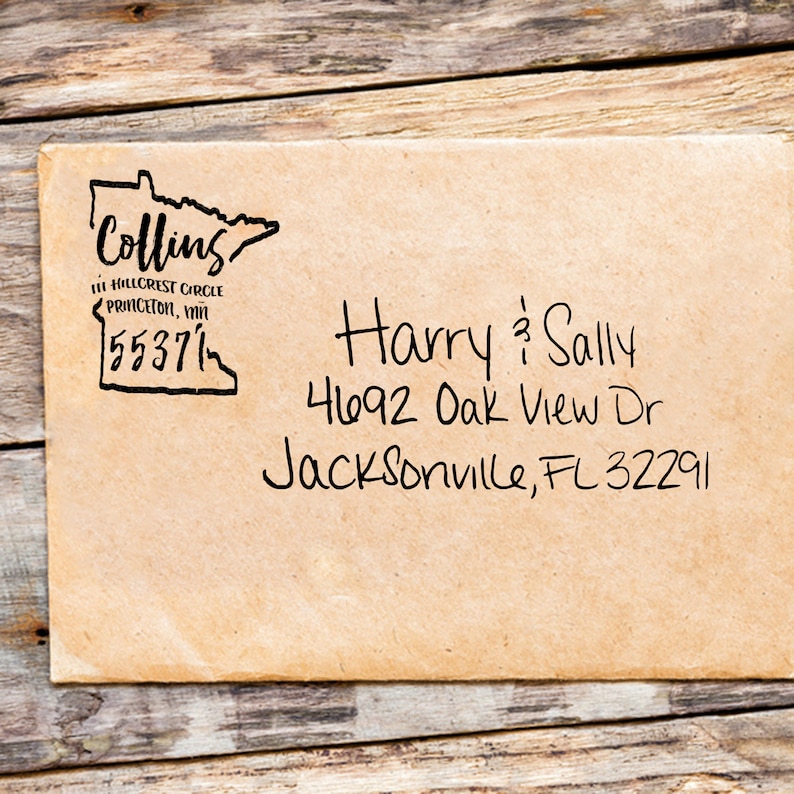 Minnesota Address Stamp Custom Minnesota Address Stamp State Etsy UK