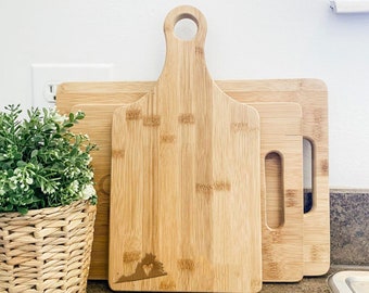 My Heart is in Virginia, Wooden Paddle Cutting Board