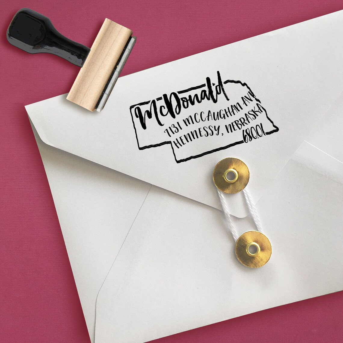 Nebraska Address Stamp Personalized Nebraska Return Address Etsy